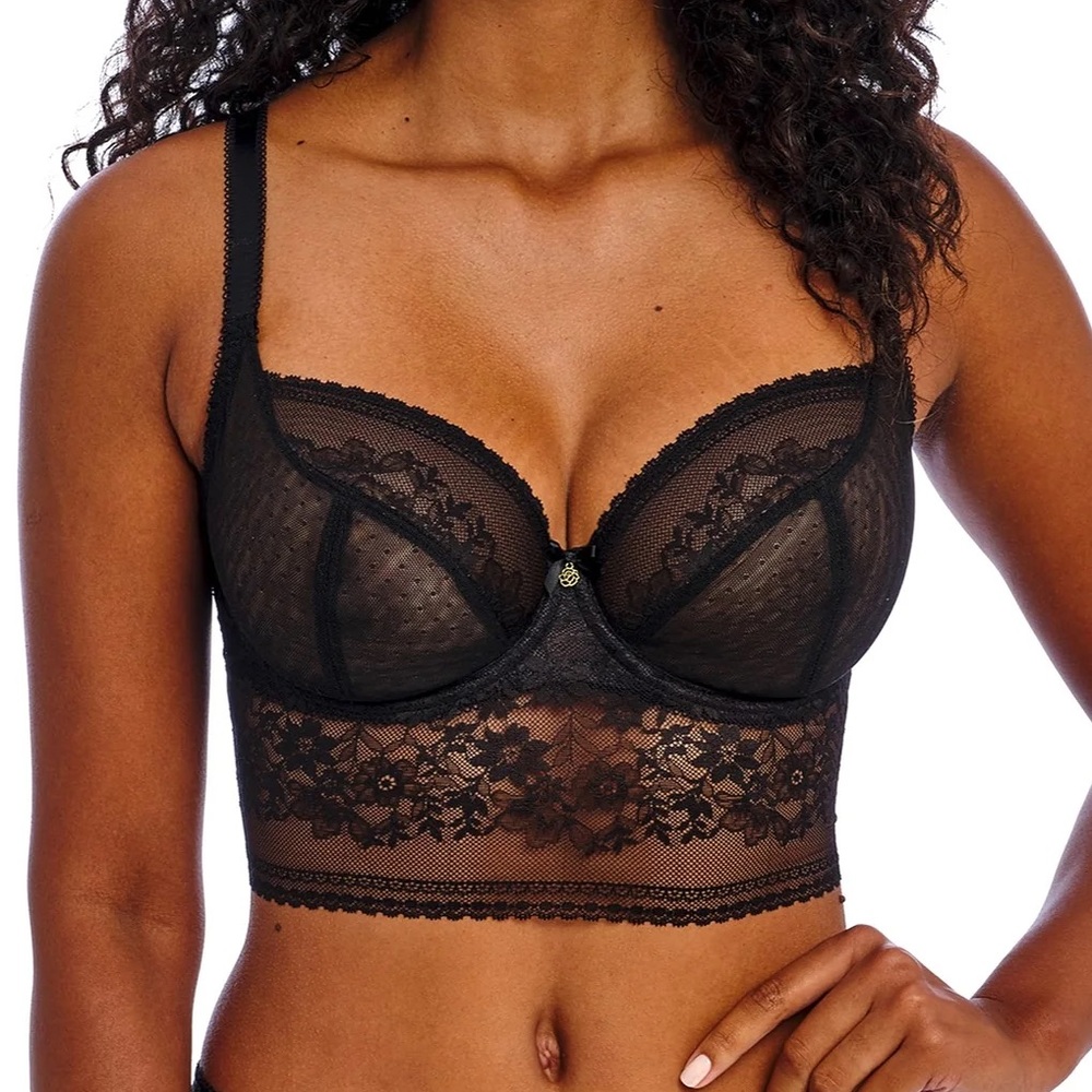FREYA Sydnie Longline Bra Black NWT Various Sizes Lingerie Plunge Underwire Bra